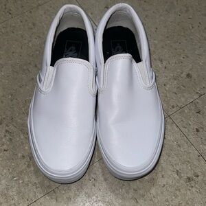 Leather white vans - 7